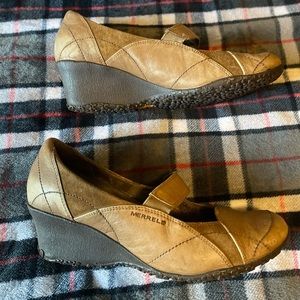 8.5 Brown Merrell wedges